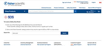 Find Safety Data Sheets