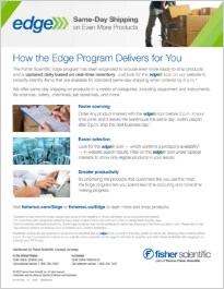 Fisher Scientific Edge Flyer